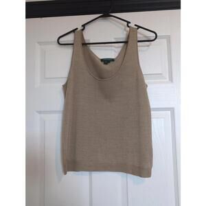 Large silk tan basic tank